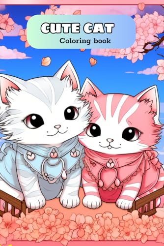 CUTE CAT Coloring book: Cute and Adorable Cartoon Cats and Kittens von Independently published
